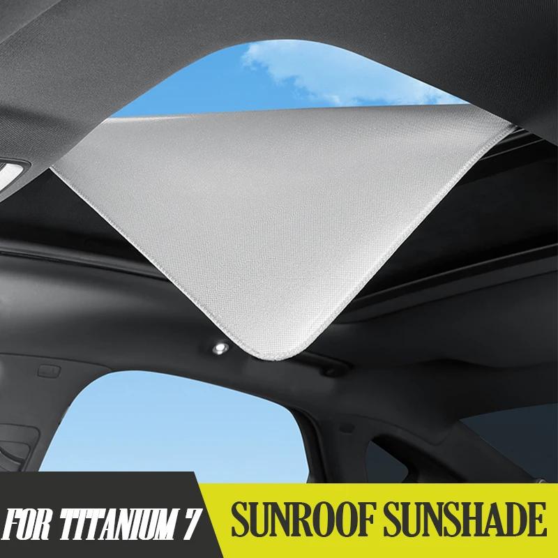 HBZBP1 Electrostatic Adsorption Sunroof Sunshade for BYD Leopard 7 Titanium 7 Roof Heat Shield UV Protection Interior Accessory