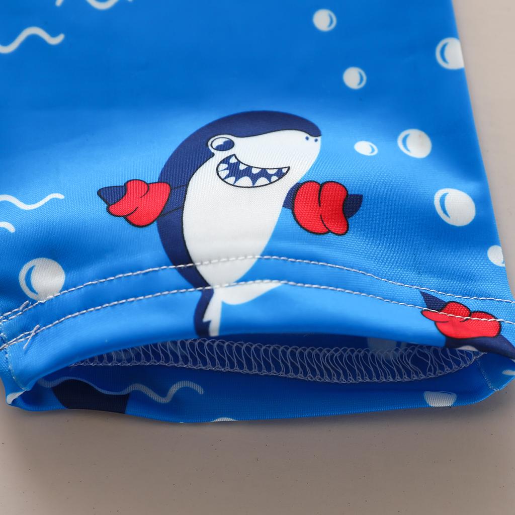 0-5years Baby Boys Summer Romper Swimwear Cartoon Shark Patterns Short Sleeve Zipper Swimsuits For Kids Boys Shark Bathing Suit