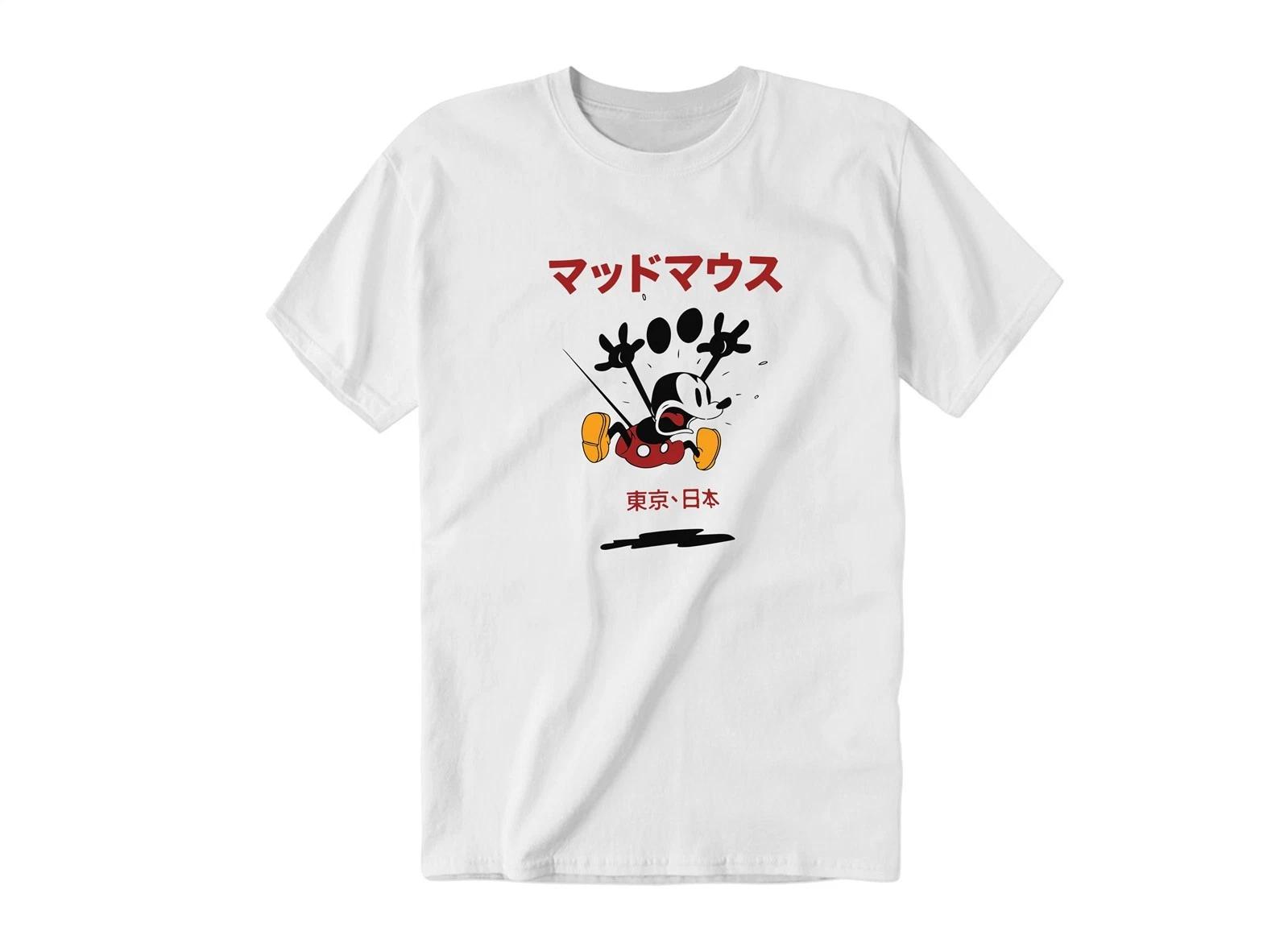 Classic Mouse Cartoon Japanese Image Art Illustration | Kids & Adult Tee Tshirt L