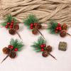 10Pcs Christmas Simulation Berry Pine Branch Decoration Christmas Pine Holly Branch Decor Home Holiday Decor GiftBox Accessories