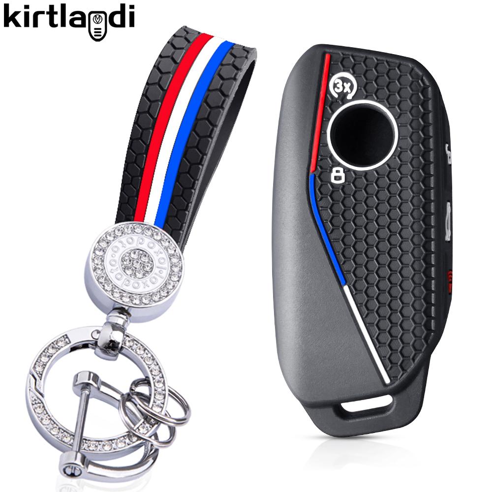 Silicone Holder Key Cover Accsesories For BMW X1 U11 Series 7 735i 740Li X7 I7 G07 LCI XM X1 2024 U 11 Car Key Case Keychain