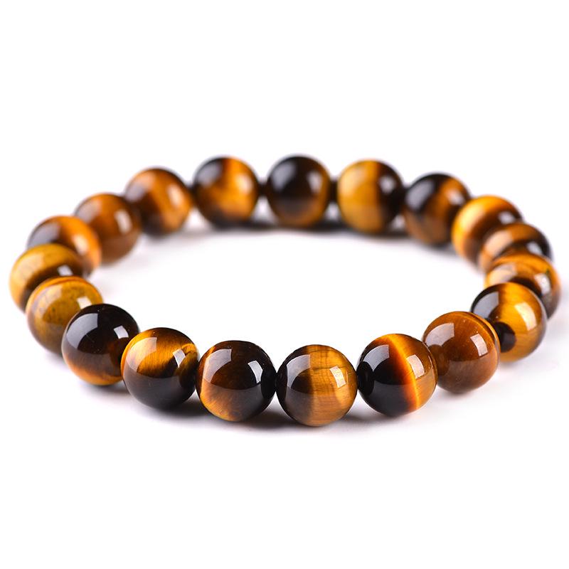 Minimalist Natural Stone Tiger Eye Bracelet Unisex 4/6/8/10/12mm Buddha Beaded Braclet Meditation Yoga Leisure Accessories Joias