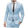 Mens White Formal 2 Piece Suit Blazer and Pants