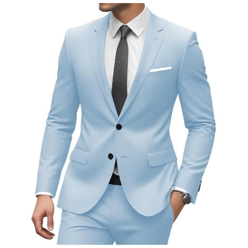 Mens White Formal 2 Piece Suit Blazer and Pants