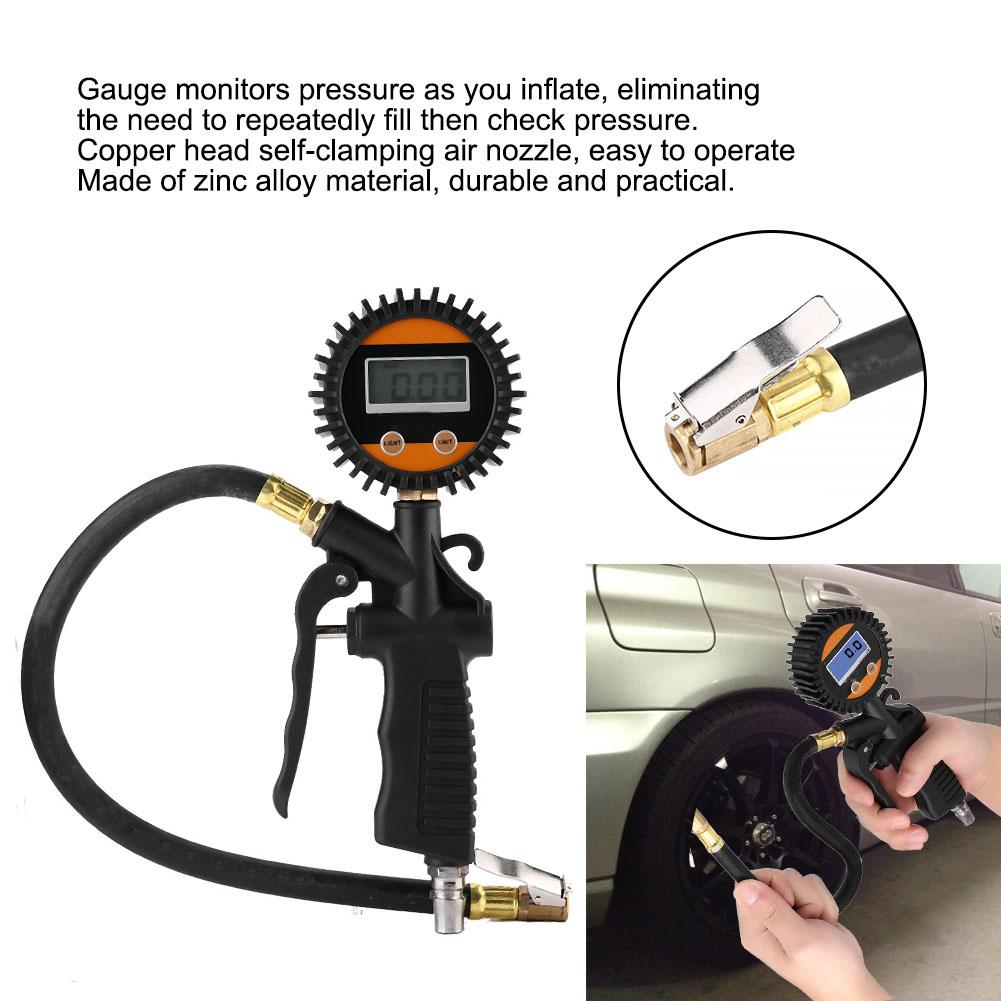 Universal Car Motorcycle Digital Tire Inflator Pump Gun Tyre Pressure Gauge Air Inflation
