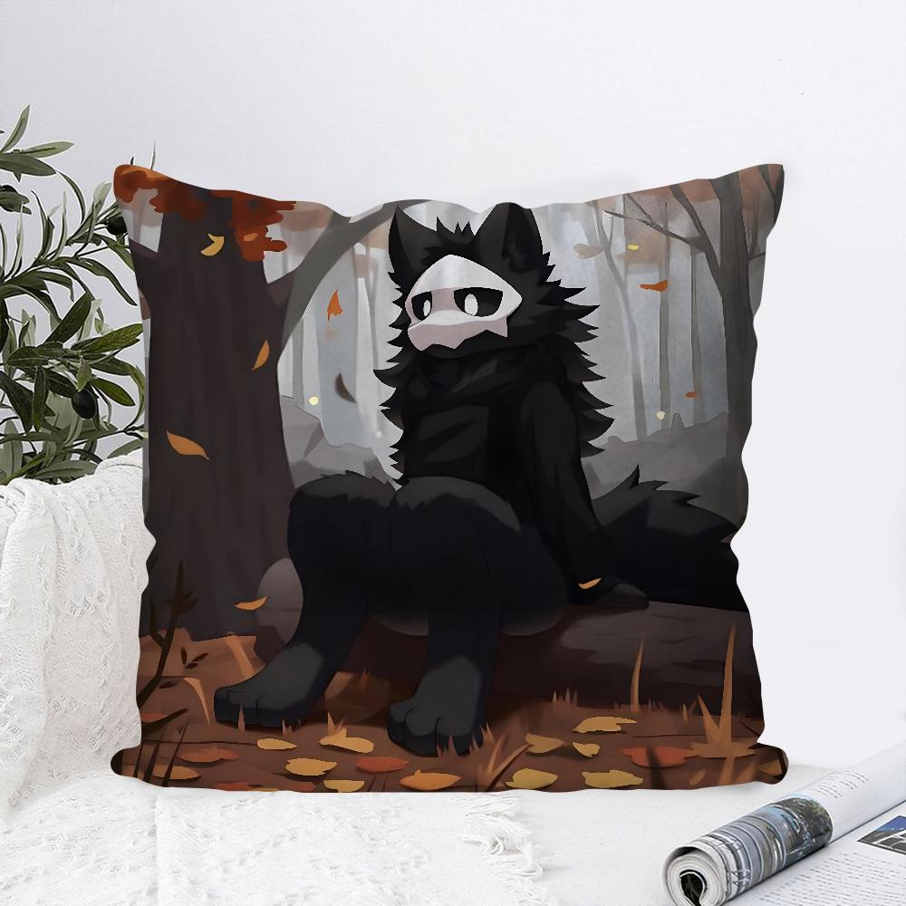 C-Changed Furry Game Pillow Case Square Pillow Bedroom Sofa Leisure Comfort Cushion Car Living Room Home Decoration