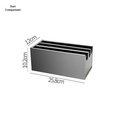 Stainless Steel Kitchen Knife Block with Lid