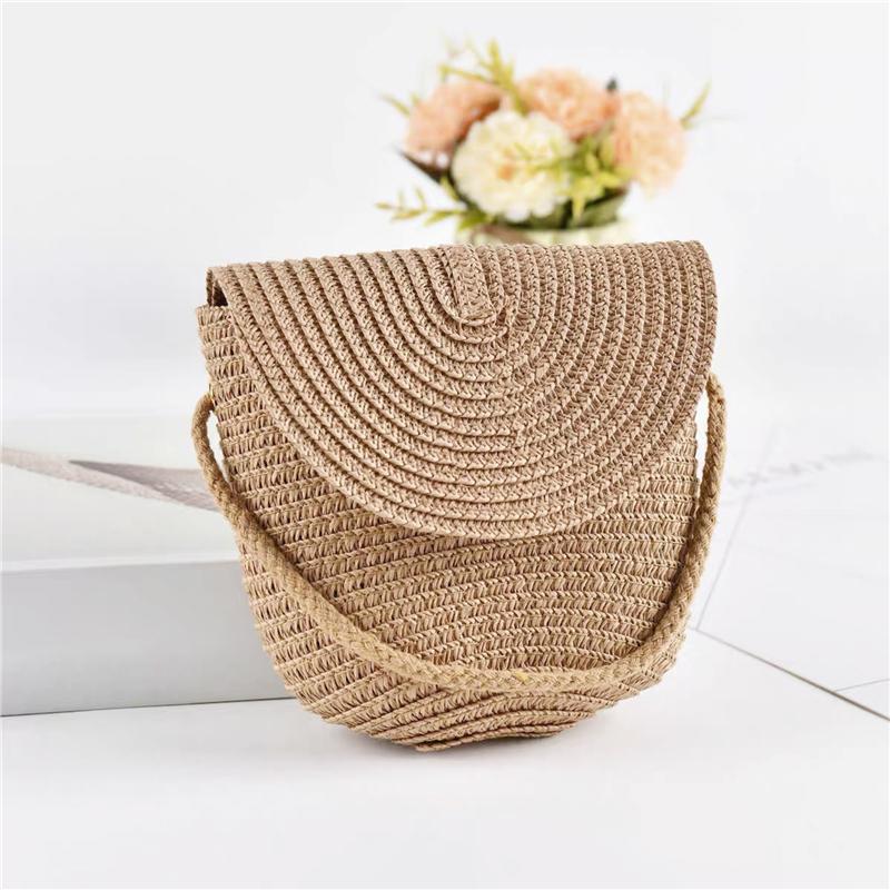

Flip children s Bag Cute Grass Woven Handbag Little Girl Crossbody Fashion Cute Zero Wallet Summer Beach Shoulder Bags