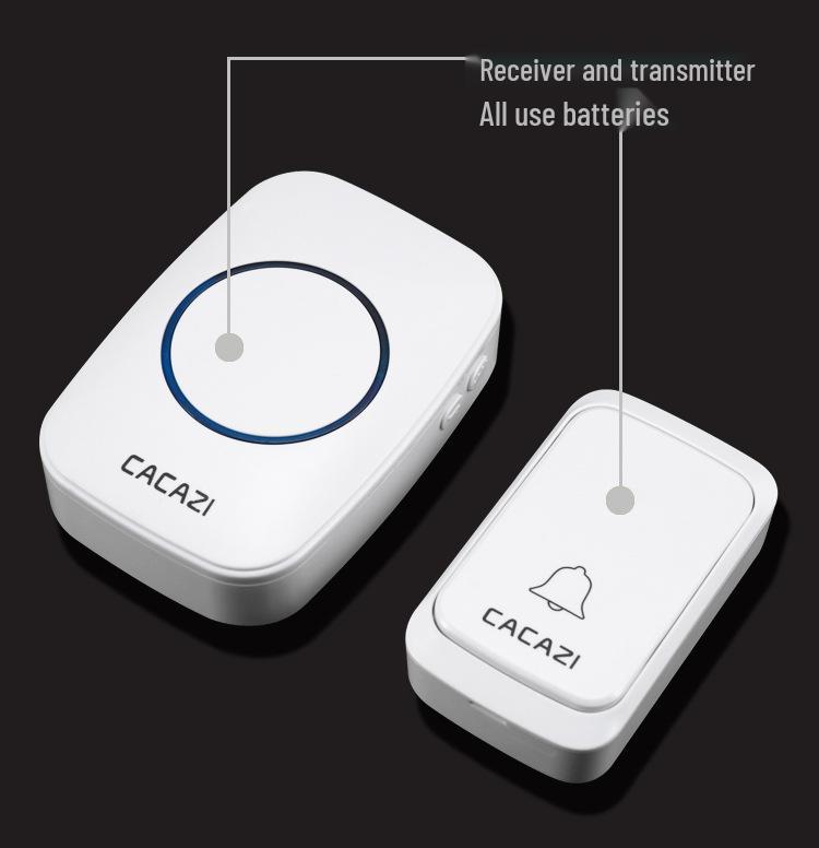 Smart Wireless Waterproof Doorbell, Battery Powered, Plug-Free