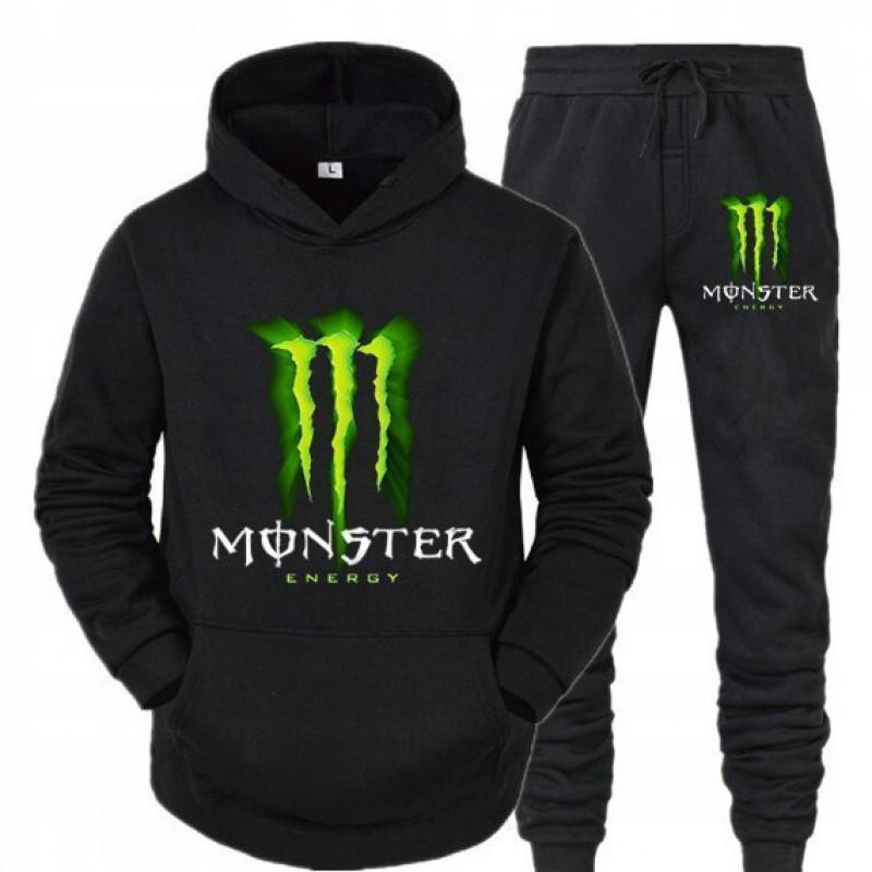 Men's Hoodie Set With Letter Print Casual Long Sleeved Hooded Sweatshirt Fleece