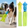 Small Medium Large Dog Toys Octopus Squid Chew Toy, Interactive Tug Squeaky Pet Molar Toy with Safe Teeth Grinding Fabric Strips, Waterproof for Dogs,