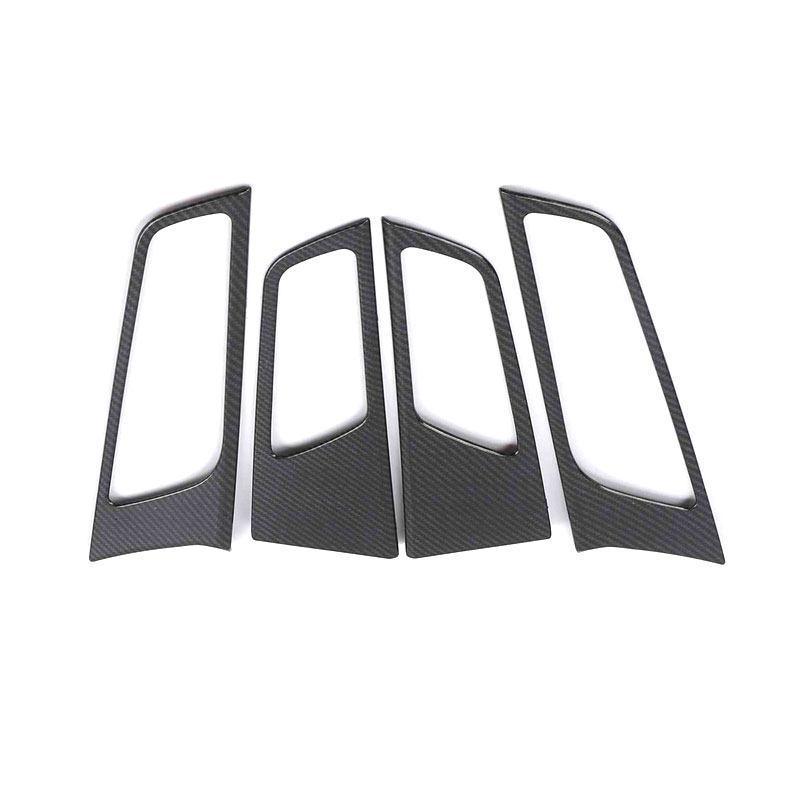 For Hyundai Tucson 2015 2016 2017 2018  Accessories Car ABS Interior 4pcs Carbon Fiber Texture Door Bowl Frame Trim