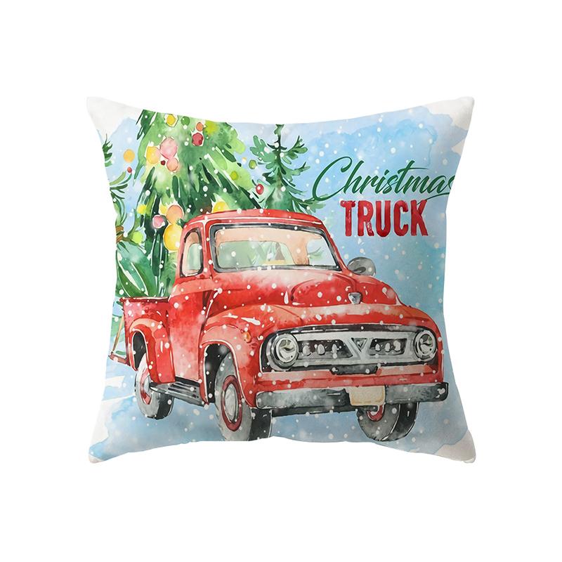Merry Christmas Cute Santa Claus Snowman Print Pattern Cushion Cover Home Living Room Sofa Decoration Pillow Pillow Cover