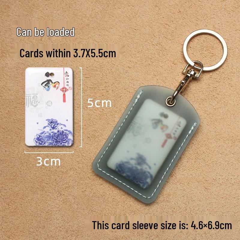 Transparenter tropfenförmiger Ausweishalter & Aufzugskartenhülle