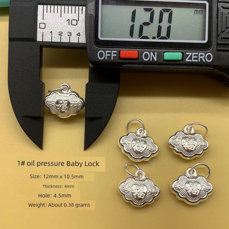 

Прибытие Чистое Серебро 999 Стерлинговое Серебро Разделительные Бусины Детский Замок Аксессуары Плетеный Браслет DIY Украшение Несущий Ремешок Давление Масла Замок Благословения Сумка 1# oil pressure Baby Lock