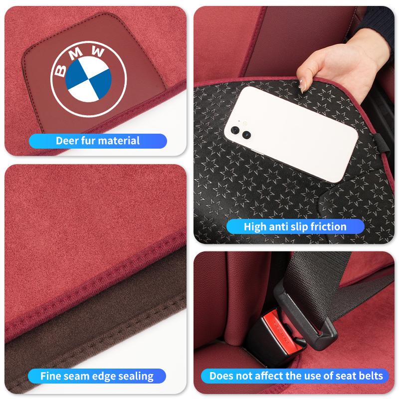 Car Logo Seat Cushion Breathable Booster Pad Auto Accessories For BMW E90 E60 E46 E39 F30 F10 E87 X3 X4 X5 X1 G30 G20