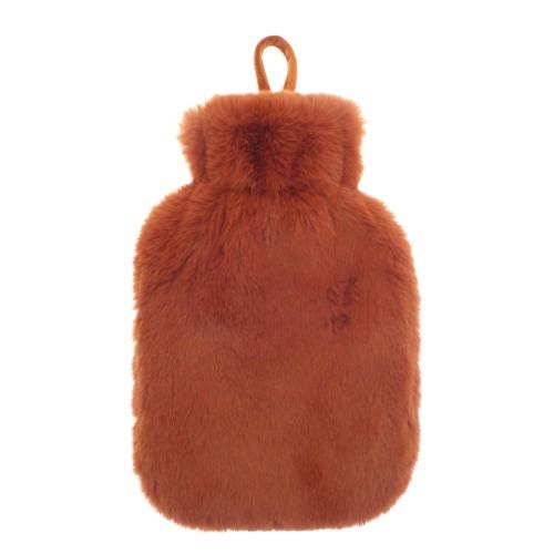 Ribbon Super Luxury Faux Fur Hot Water Bottle And Cover