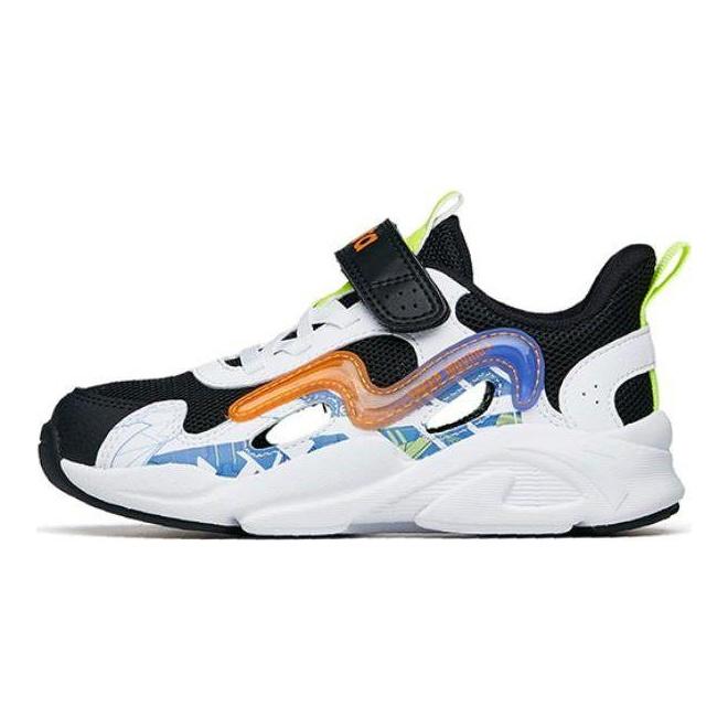 Anta Non-Slip Durable Sports Sandals Kids Footwear Black White Orange 312229961-2