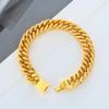 New Fashion Bracelet Gold Color Link Chain Hip Hop Cuban Bracelet Stainless Steel