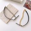 2way Choker Ladies Leather Alloy Black Necklace Collar Human Slim Sexy Accessory Punk Style Harajuku Underground Stylish Fashion Cosplay Goth Women