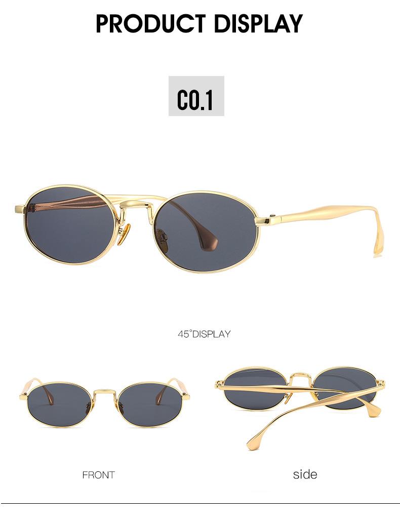 Small Frame Metal  Sunglasses  European and American Personalized Sunglasses High-end Sunglasses