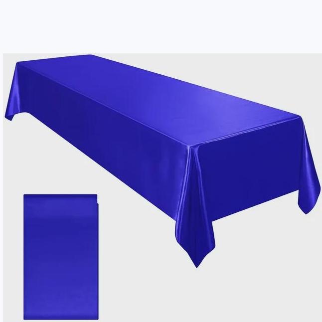 Rectangle Wedding Satin Tablecloth 57x102inch Bright Smooth Silk Table Cover for Wedding Banquet Anniversary Dining Table Decoration