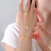 Dawapara Star of David and Chai Bracelet Hand Chain Jewish Hexagram Good Luck Judaica Jewelry Stainless Steel Jewelry