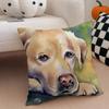 Labrador Retriever Cushion Cover Linen Pillow Case Soft Breathable Protective Couch Room Decoration