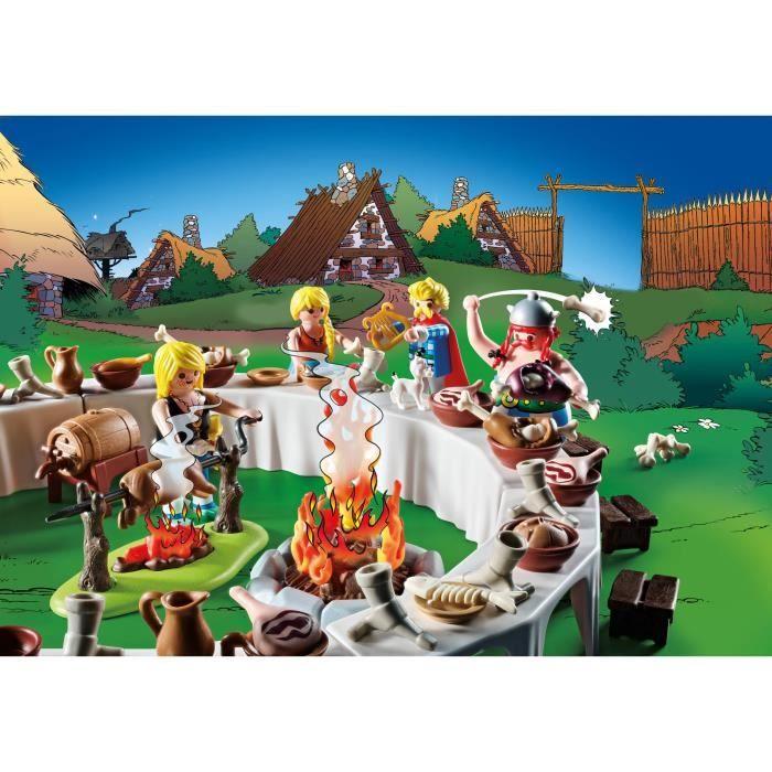 PLAYMOBIL 71827 Le banquet du village et personnage, Astérix, Personnages de la BD Astérix, 159 pièces, Dès 5 ans