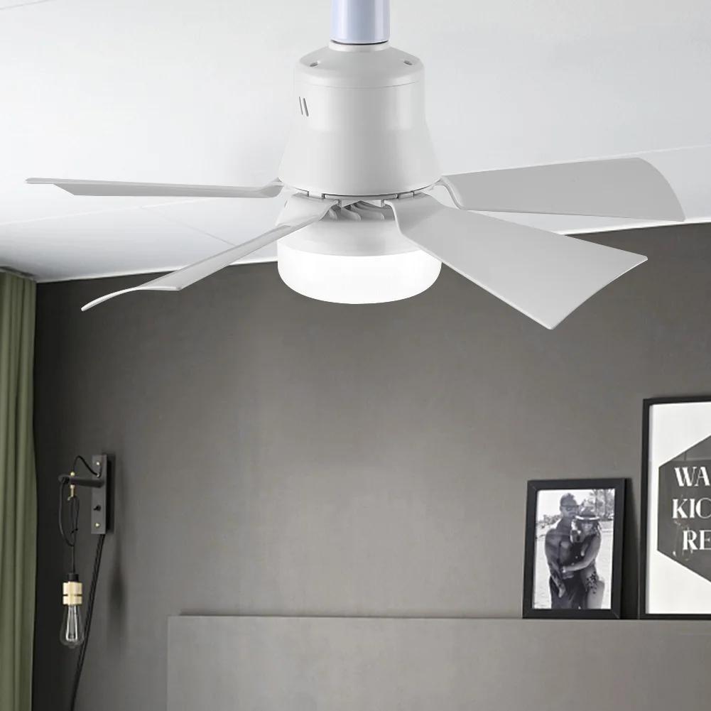 E26 Quiet Ceiling Fan with Lamp Remote Control 3 Speeds Screw Ceiling Fans with Light Dimmable Closet Dressing Room Kitchen