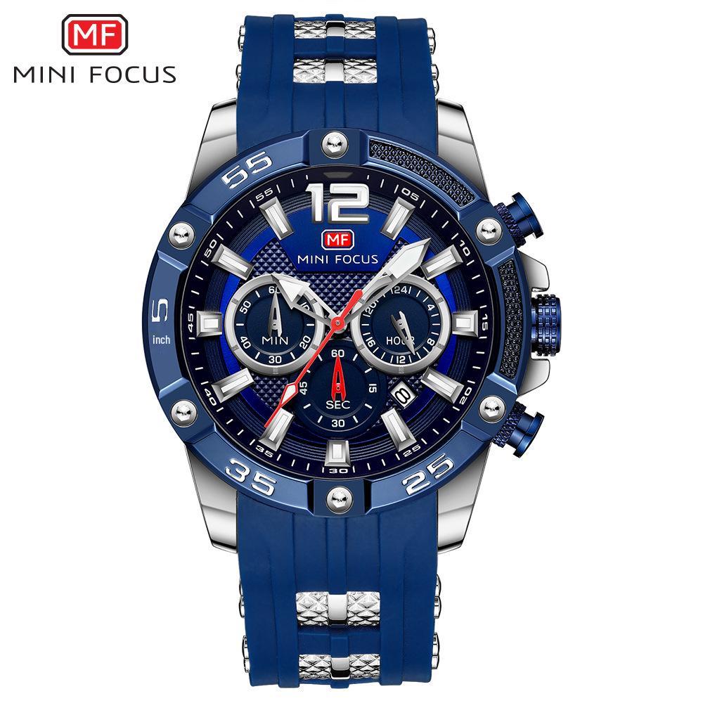 MINI FOCUS 0349G Multifunctional Waterproof Quartz Sport Watch for Men