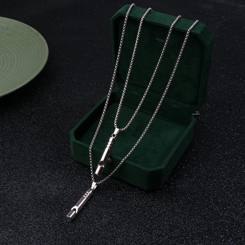 Emergency Whistle Loud Portable Keychain Necklace Whistle Keyring For Emergency Survival Outdoor Hiking Camping