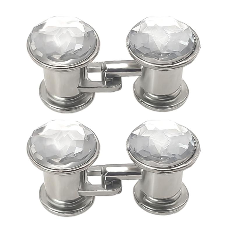 Elegant Flat Back Waist Tightening Button For Jeans Pants Waist Fastener Clip NoSewing Multiuse Clasp for Loose Trousers