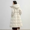 YAYA 2024 Women's Long Hooded Cinch-Waist Down Jacket