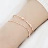 Women's Daily 925 Silver Ribbon Pop Layered Bracelet
