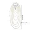 Retro Beaded Long Fringe Necklace Imitation Pearl Sweater Chain Stylish Elegant Women'S Jewelry Unisex Accessories Gift