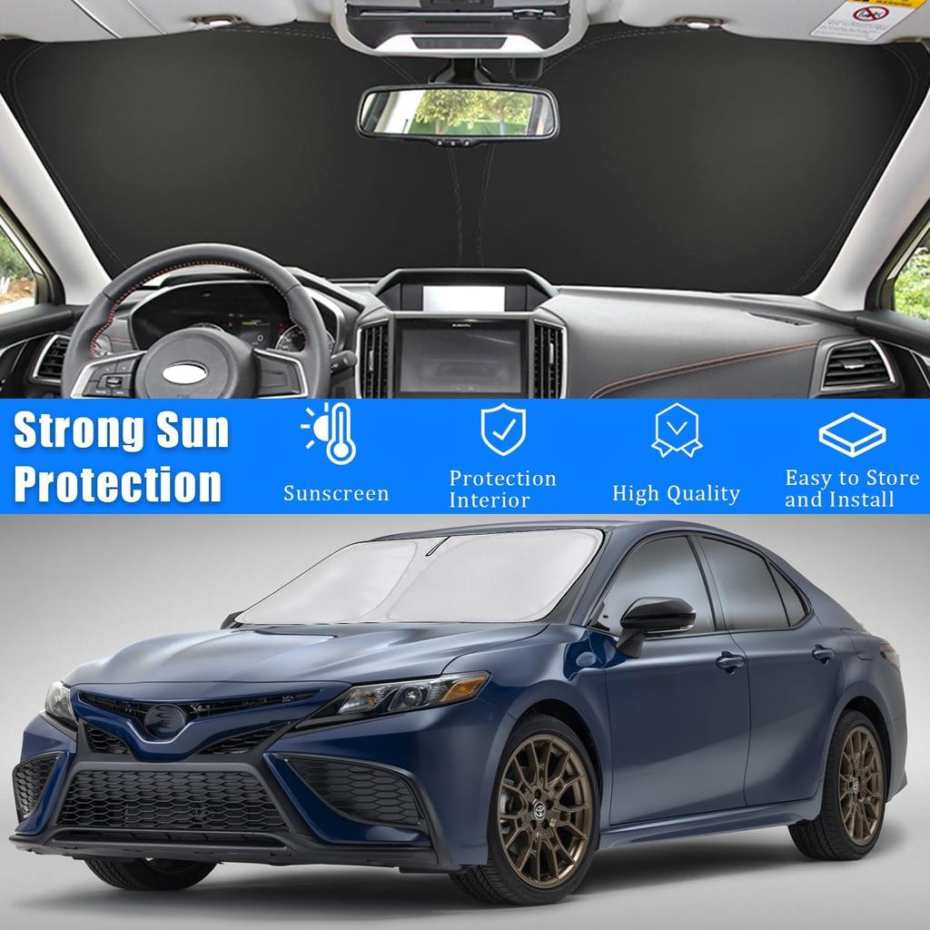 Car Windshield Sun Shade Foldable,Sun Protection for Car Front Windshield,Sun Protector for UV Ray,Car Interior Accessories for Sun Heat,Fit for