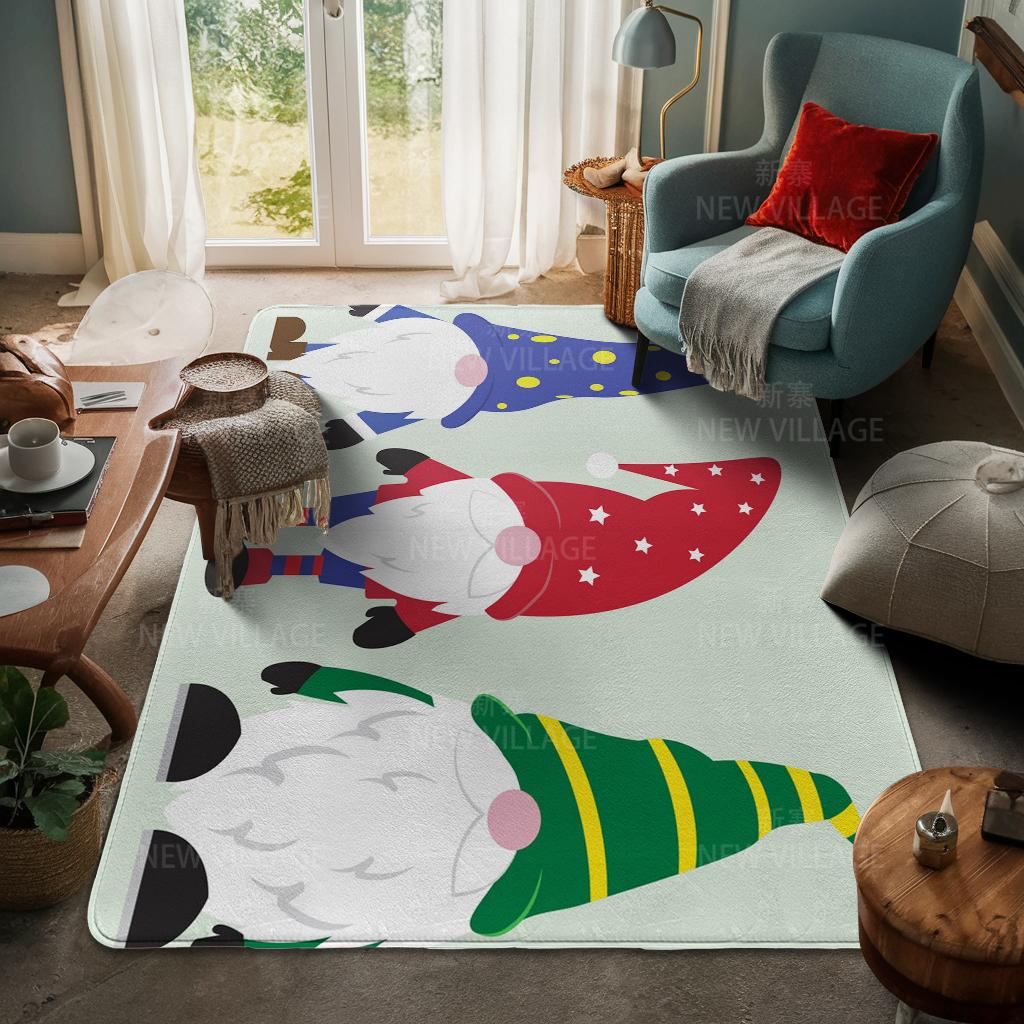 House Entrance Carpet Home Door Mat Living Room Bath Foot Bathroom Non-slip Water Absorption Rugs Bath Merry Christmas Winter