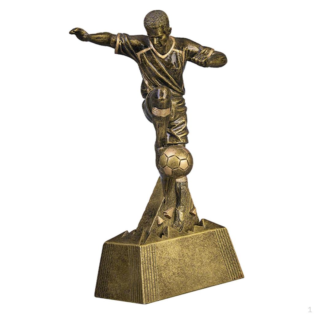 Football Player Statue Decorative Figurine Collectible Desktop Ornament Trophy Award for Desk