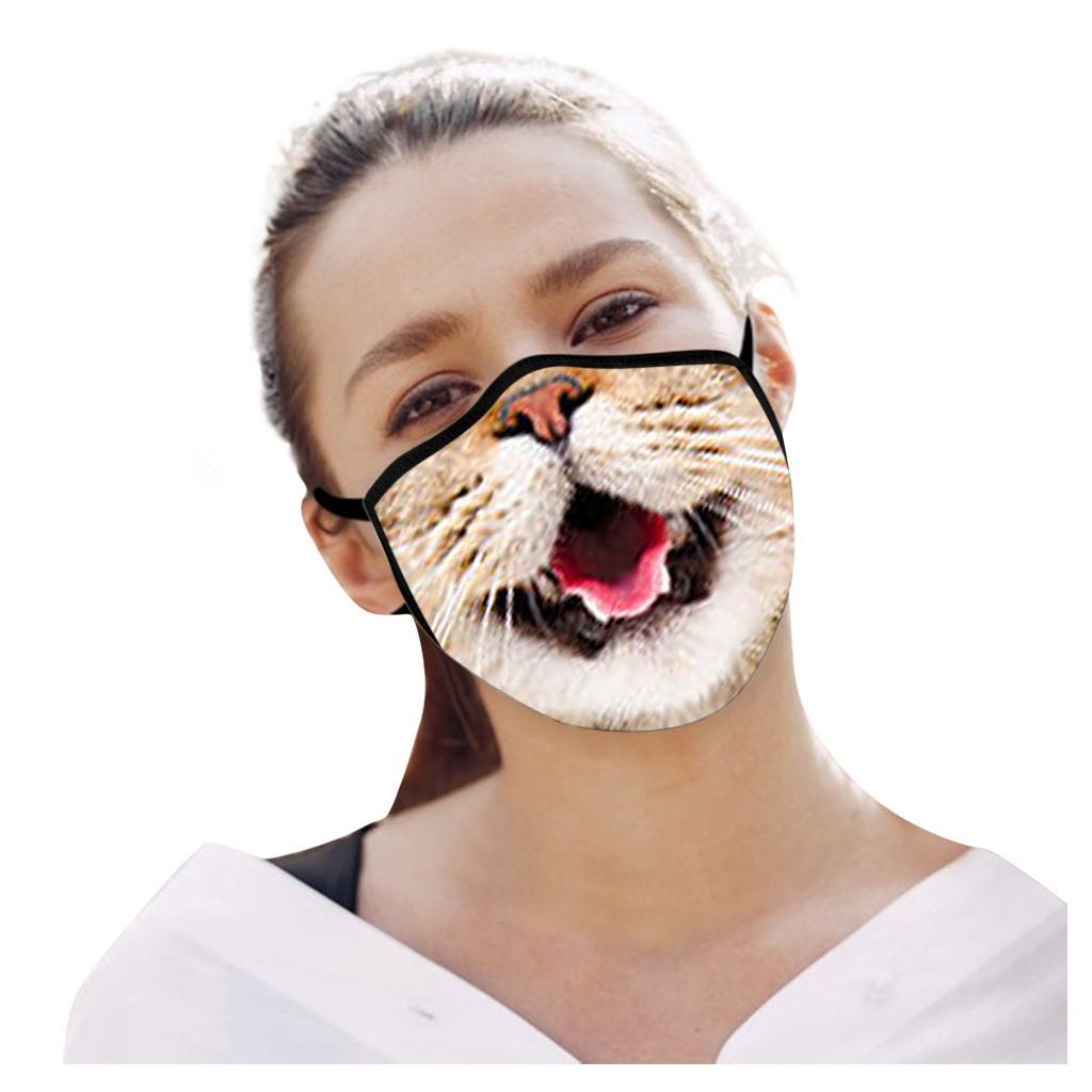 1PC Cute Print Washable Reusable Face Mask  Mask Anti-ultraviolet Mask