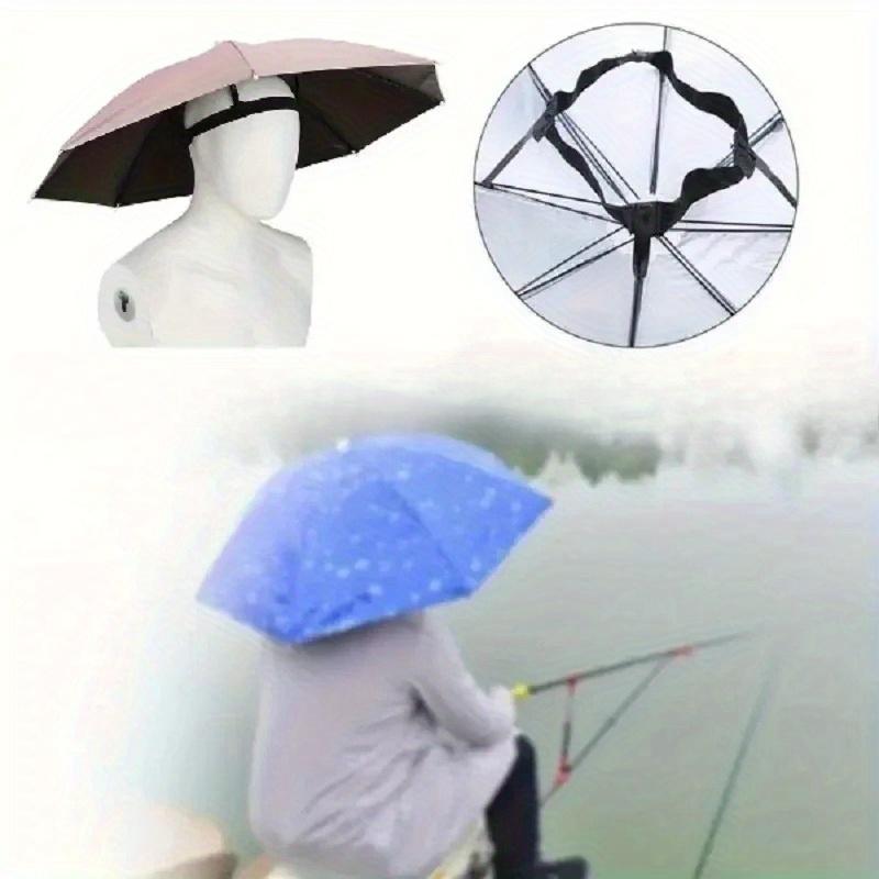 1pc, Adult Head WearingUmbrella, Creative Trend, for Men and Women Outdoor Folding Sunny Umbrella Caps, Fishing Umbrella Caps.