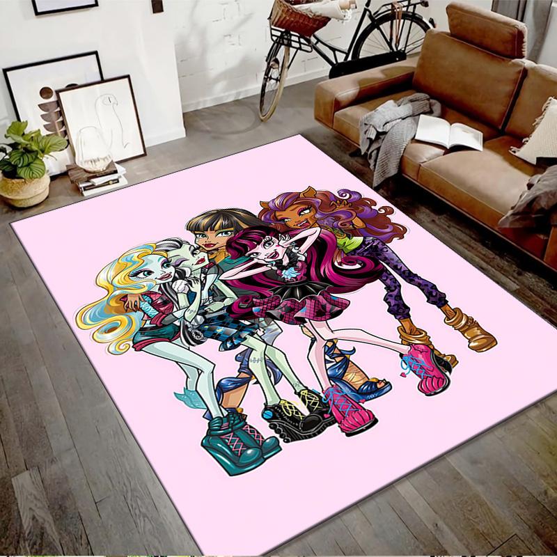 1pc Monster High Draculaura3 Design Printed Area Rug Carpet for Bedroom Living Room Home Decor Rugs Mat Non Slip Mat Rug for Bedside