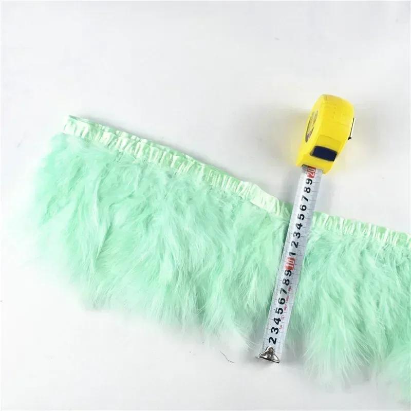 2Yards/lot Natural Fluffy Marabou Feather Trims Fringe 6-8inch Turkey Feathers for Crafts Ribbon Boa Clothing Wedding Decoration