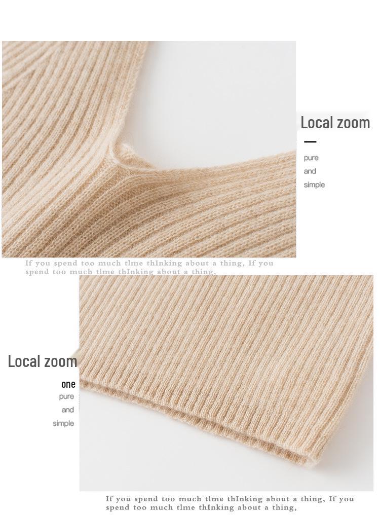 90g Pure Cashmere Reversible Women's Slim-fit V-neck Sleeveless Inner Vest