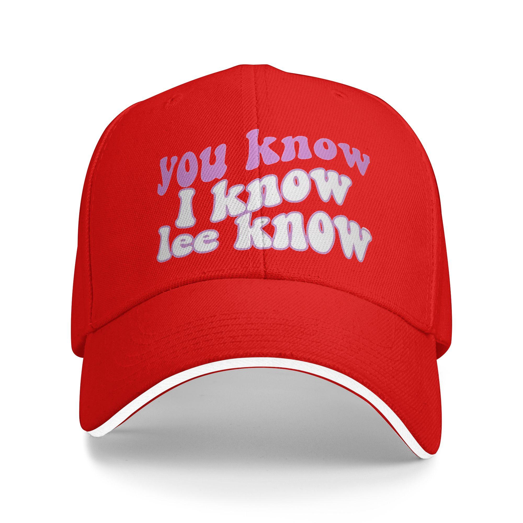Unisex Pastel I Know You Know We Know Lee Know Sandwich Hat Baseball Caps Snapback Caps Sun Hats Breathable Trucker Cap Autumn One Size
