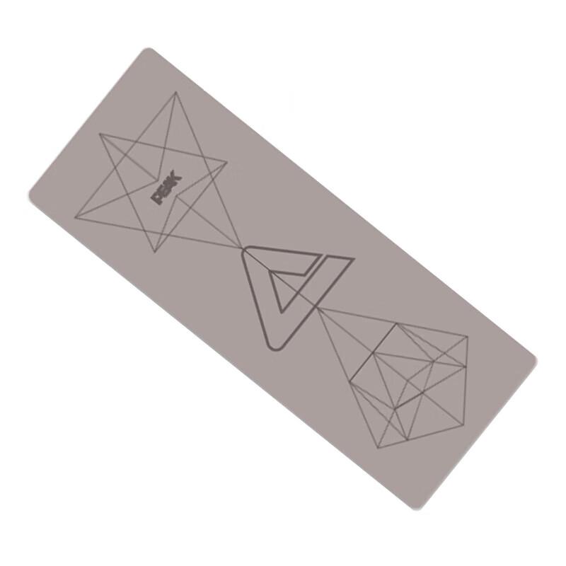 Peak Gold TPE Yoga Mat with Alignment Lines серый
