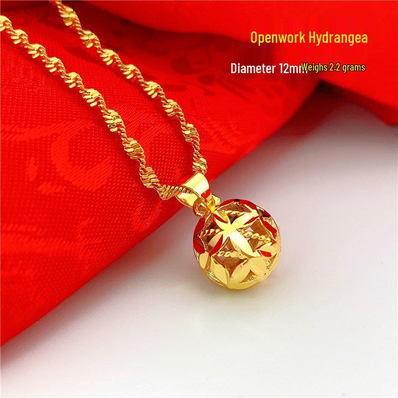 Collier Pendentif en Laiton Gravé Plaqué Or - Chaîne Clavicule Ondulation d'Eau, Ne Décolore Pas, Bijou de Luxe Léger pour Femmes