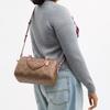 COACH RowanSATCHEL Signature Coated Canvas Crossbody Handbag Medium Women's Pink Brown CCD76-SVYGG