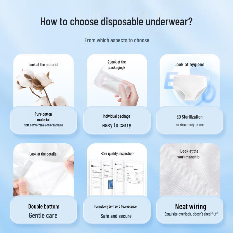 DR.ROOS Women's Disposable Pure Cotton Underwear