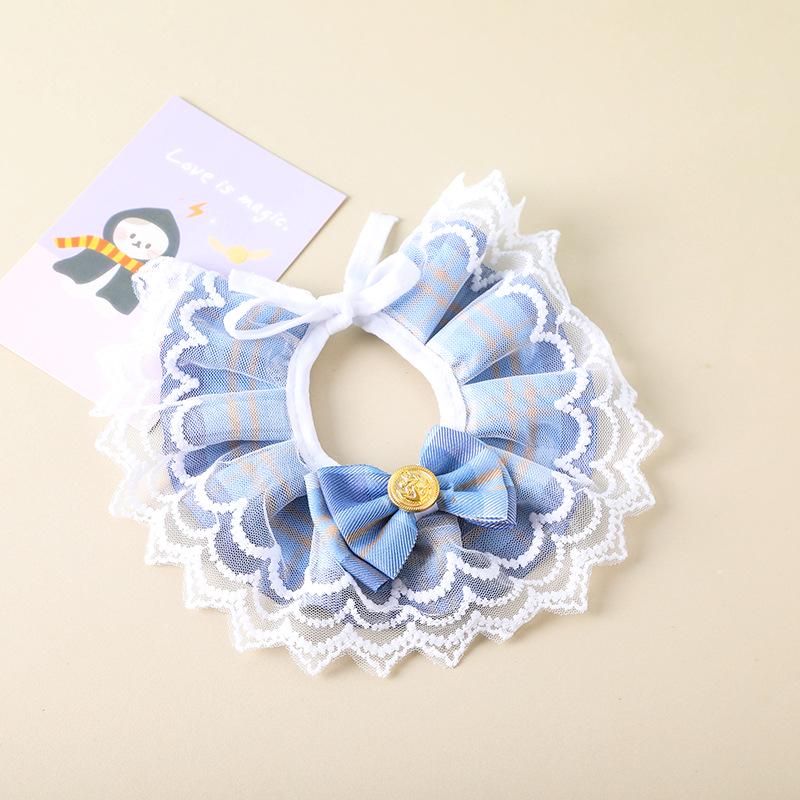 

Слюнявчик для питомца с кружевным краем: Милый галстук-бабочка для кошки и собаки, шейный платок M